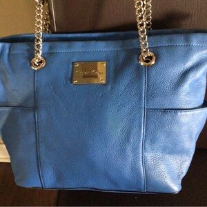 Calvin Klein Blue Leather Handbag